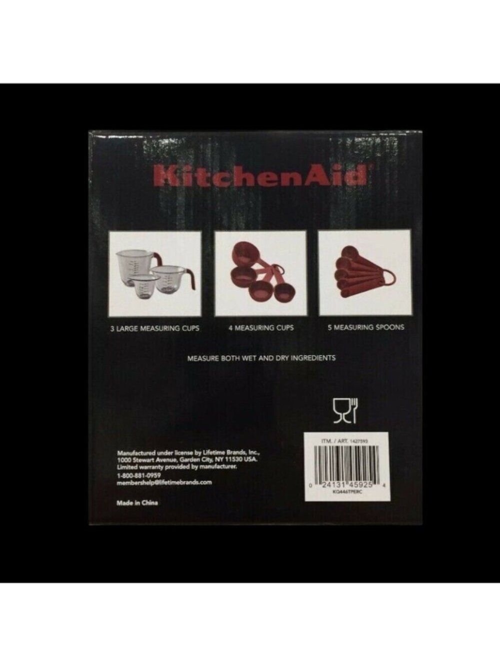 KitchenAid Measuring Set Includes Measuring Cups and Spoons Red Lot Brand New - Picture 2 of 8